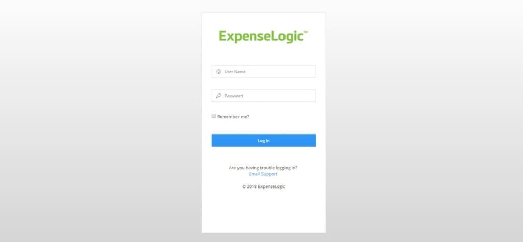 ExpenseLogic login
