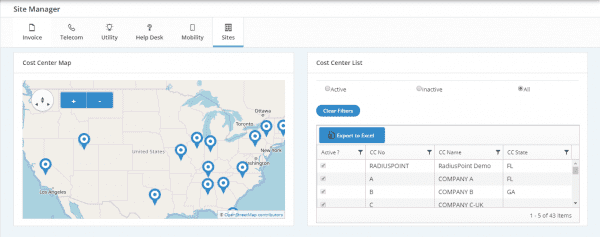 Site Manager Desktop View